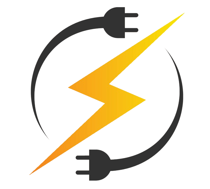 Logga för, Voltage Jönköping AB. Svart och orange.